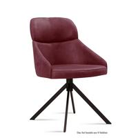 ESSZIMMERSTUHL (8er-Set) Deanna 52x82x63 Schwarz/Marsala - Brombeere/Schwarz, Kunststoff (63/82/52cm) - 58aufmkessel