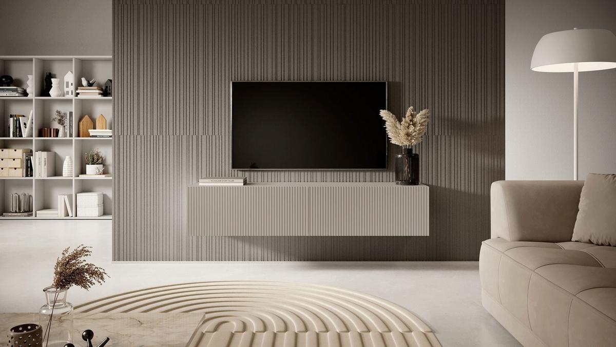 TV-HÄNGEBOARD Veldio Graubeige 140 cm - Taupe/Greige, Holzwerkstoff (140/28.5/31.6cm) - Selsey