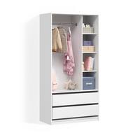 KINDERKLEIDERSCHRANK Trento Weiß 100 x 200 cm mit 2 Schubladen - Weiß, Holzwerkstoff (100/200/50cm) - Livinity®