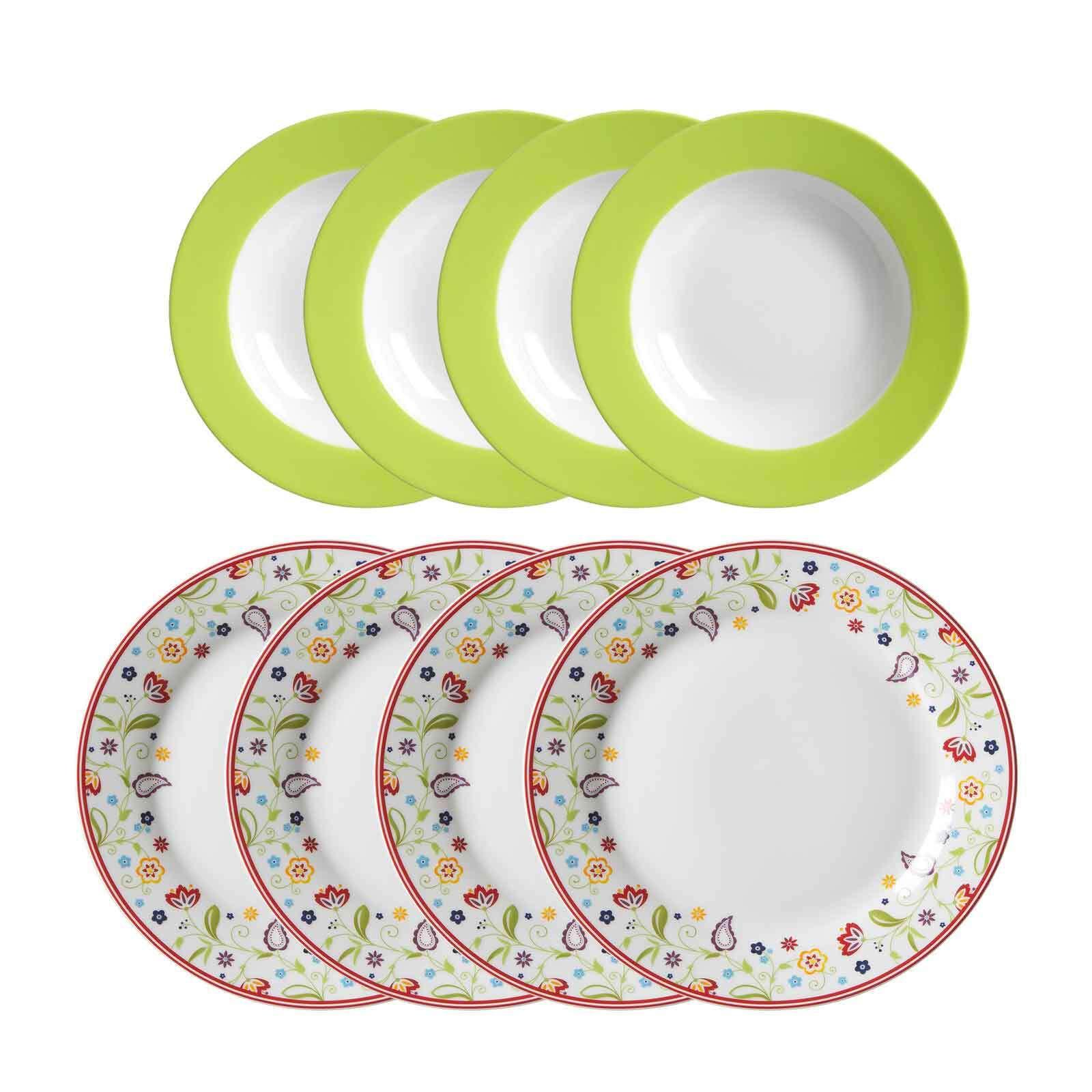 TAFELSERVICE Shanti Doppio bunt 8-tlg. - Multicolor, Keramik (2/2/2cm) - Ritzenhoff Breker
