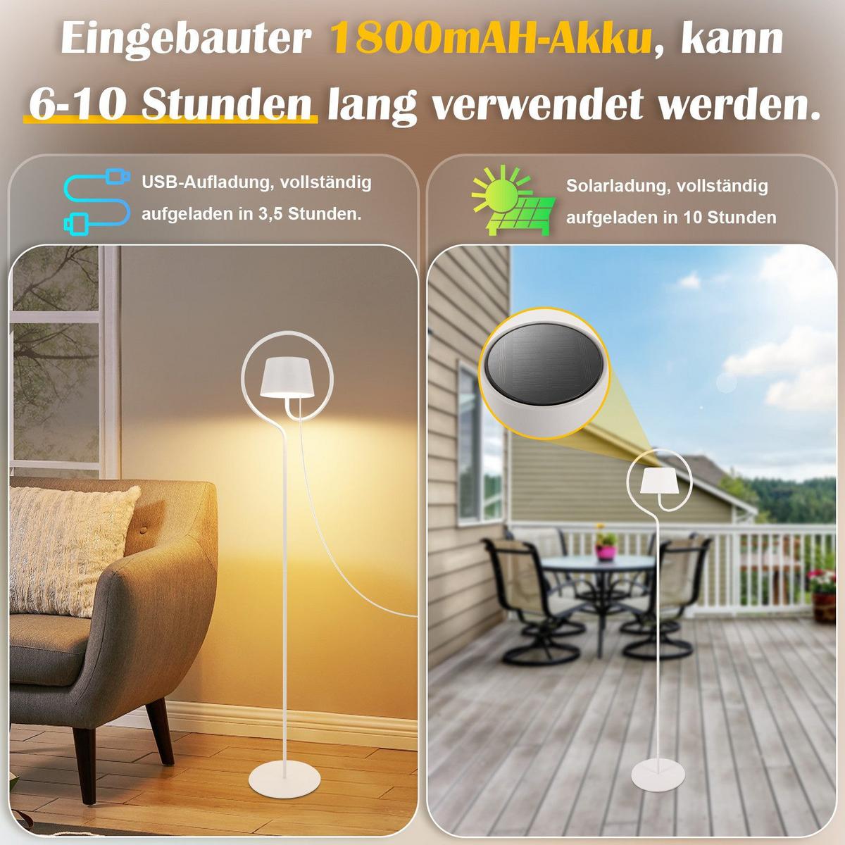 STEHLAMPE Thalia 22.5/20/120 cm - Weiß, Metall (22.5/20/120cm) - ZMH