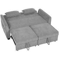 SCHLAFSOFA Polyester Grau - Grau, Kunststoff/Textil (89/85/167cm) - HOMCOM