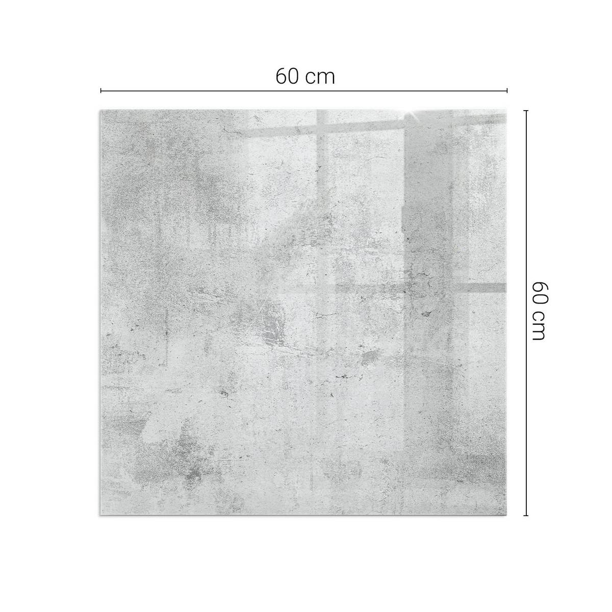 GLASPLATTE für Kamin 60x60 cm - Grau, Glas (60/60/0.4cm) - TULUP