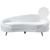 3-SITZER-SOFA Bouclé weiß/schwarz Savar - Schwarz/Weiß, Textil (183/69/84cm) - Beliani
