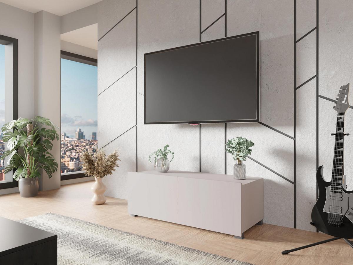 TV-LOWBOARD Calabrini 100 03 - Kaschmir, Holzwerkstoff (100/37/43cm) - MIRJAN24