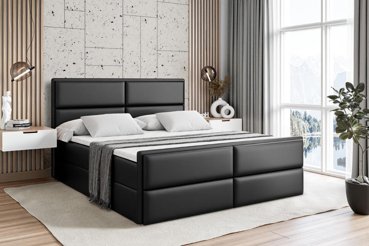 BOXBETT AURA-Z - 180 x 200 - H4 - Schwarz Hochglanz - Schwarz Hochglanz, Holzwerkstoff (180/200cm) - ALTDECOR