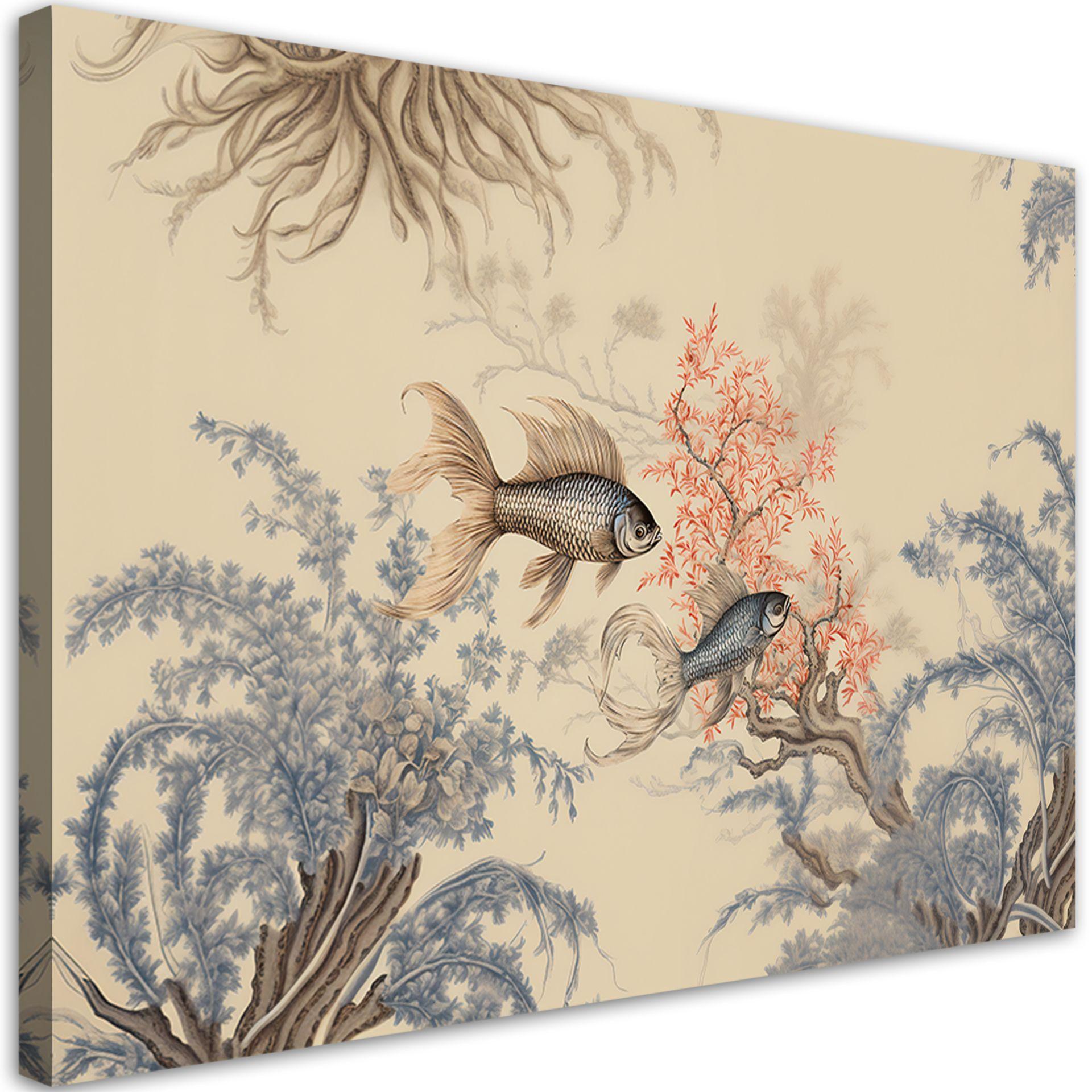 KUNSTDRUCK Beige 60/40 cm - Beige, Textil (60/40cm) - KUNSTLOFT