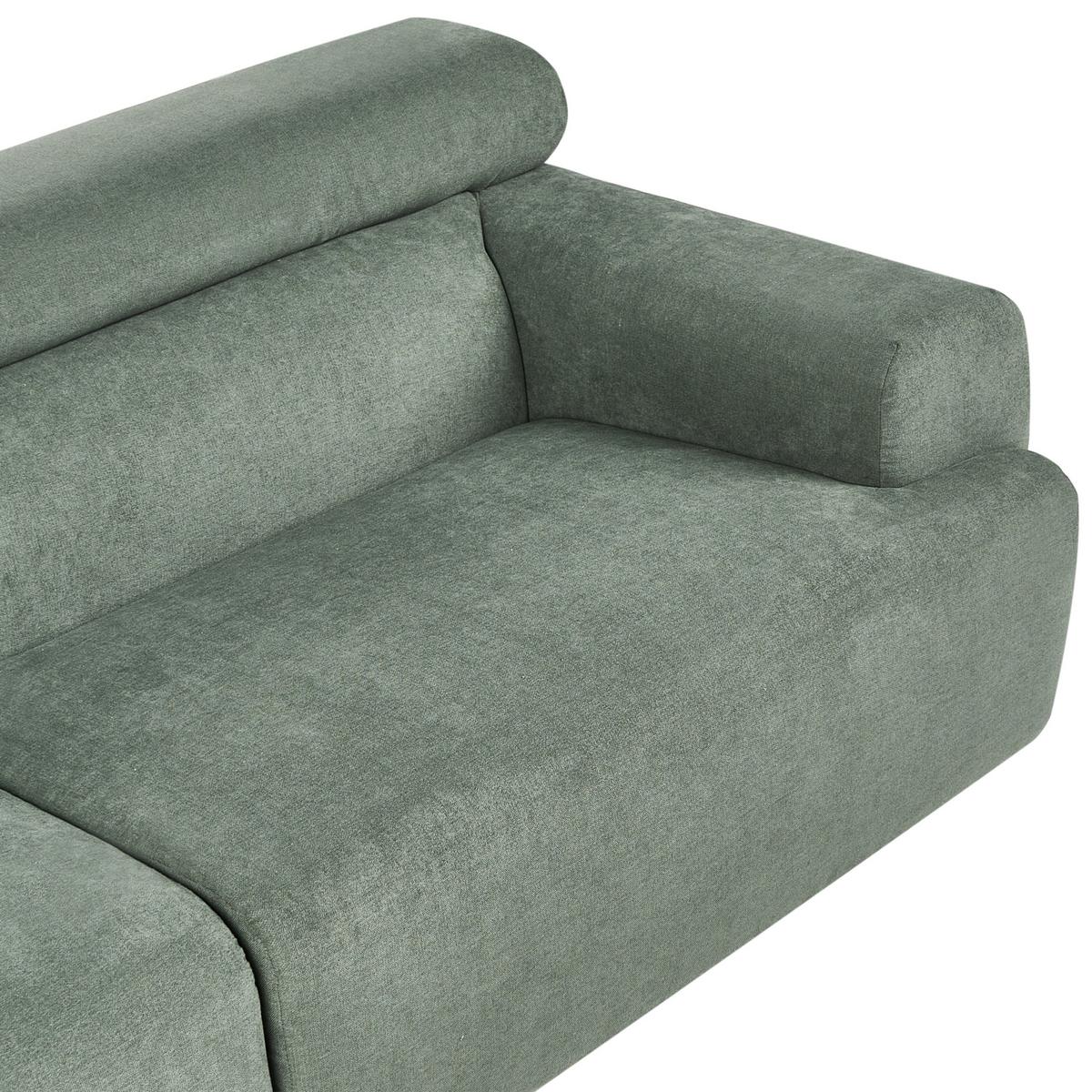 3-SITZER-SOFA Stoff Grün Hovden - Grün, Textil (210/69/95cm) - Beliani