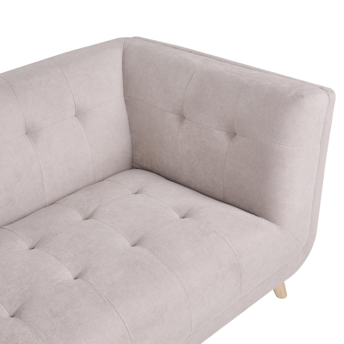 2-SITZER-SOFA Stoff Taupe Habo - Hellbraun, Textil (176/78/72cm) - Beliani