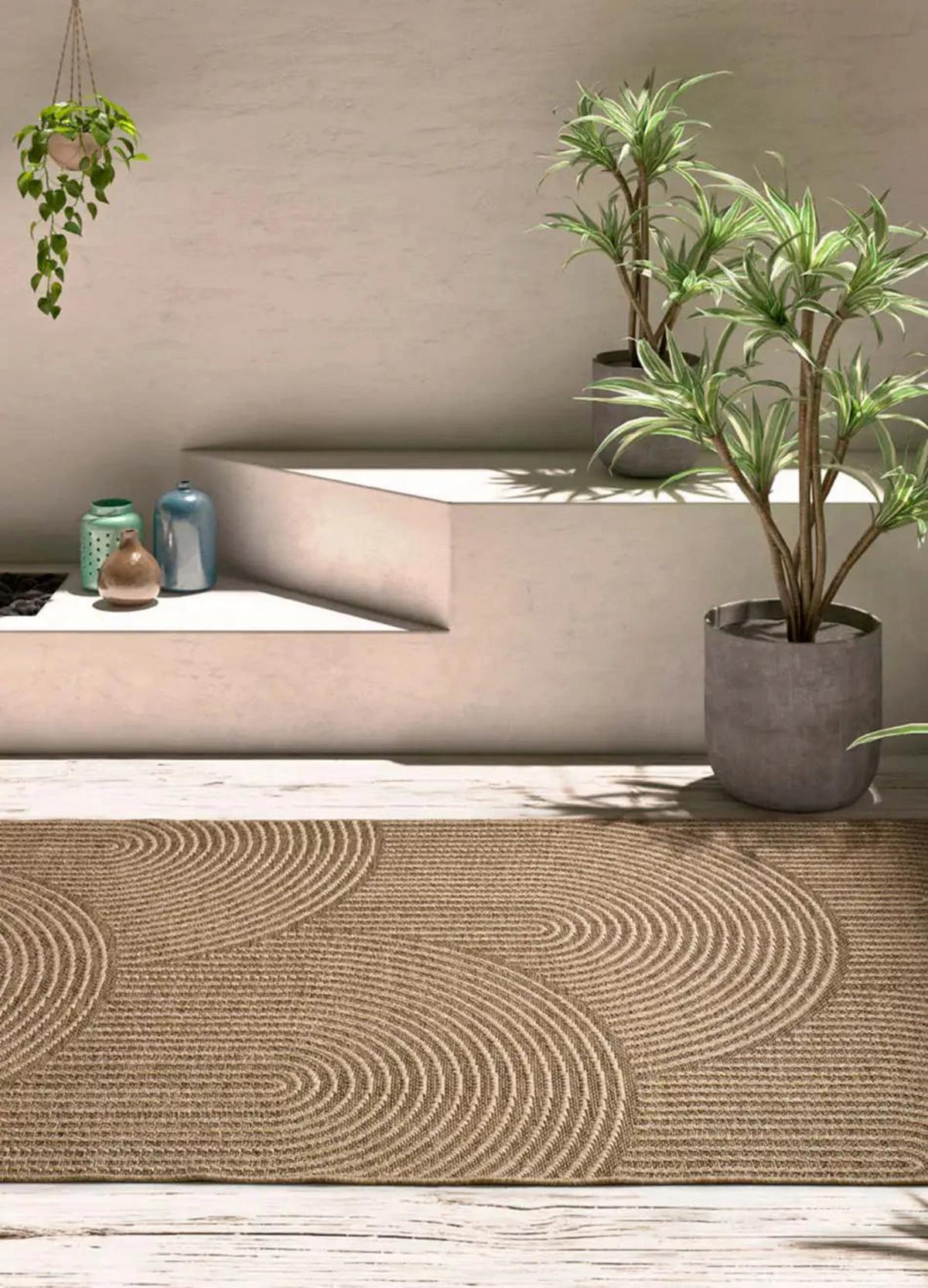 OUTDOORTEPPICH Natürlich Acra 120/170 cm - Braun, Textil (120/170cm) - Atticgo