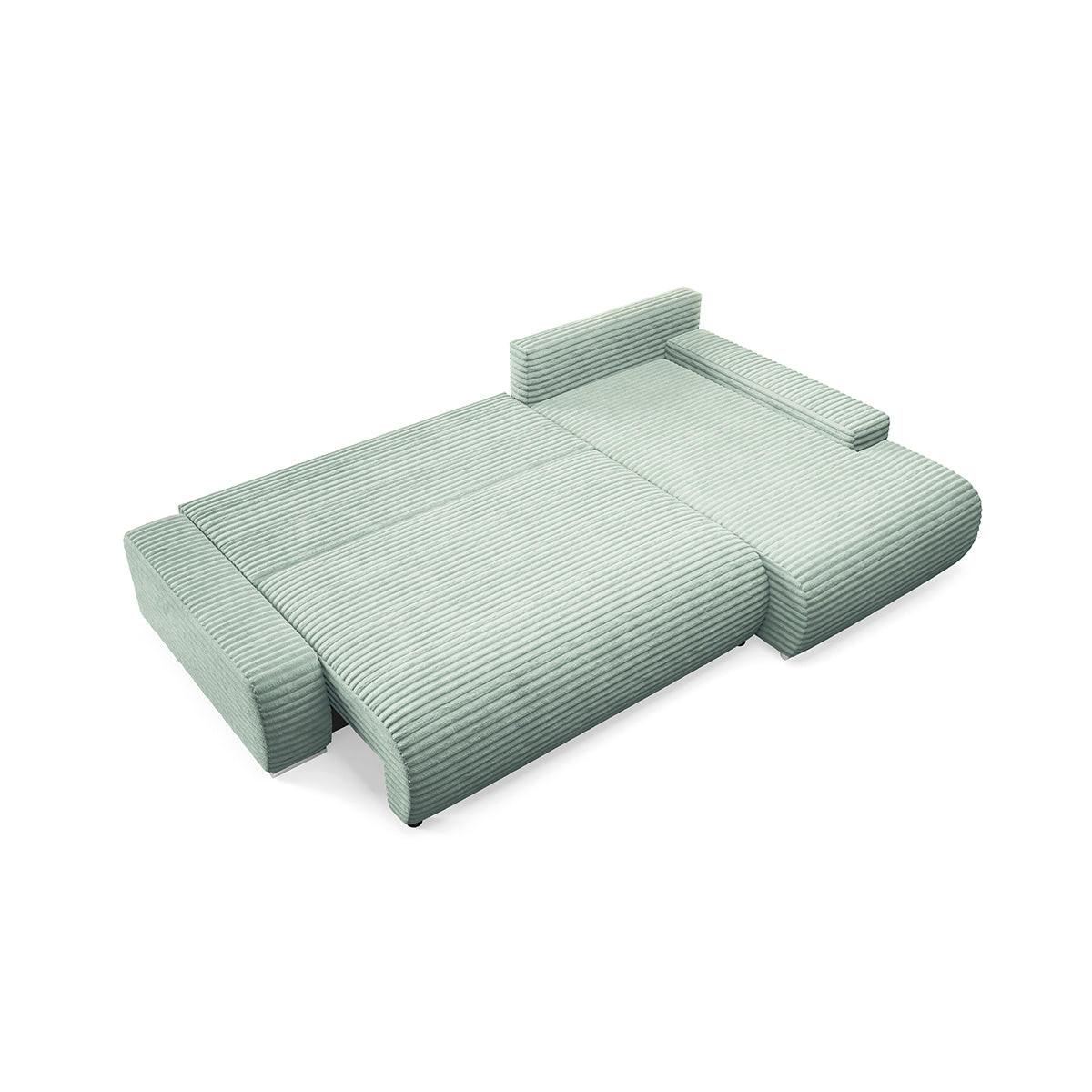 ECKSOFA Ivana 3 Sitzplätze Hellgrün - Grün, Holz (265/172cm) - Petits-meubles