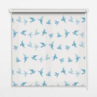 INNENROLLO - Fensterrollo - Rollo - 90x180 cm - Blaumeisen - Blau, Kunststoff (90/180/0.5cm) - TULUP