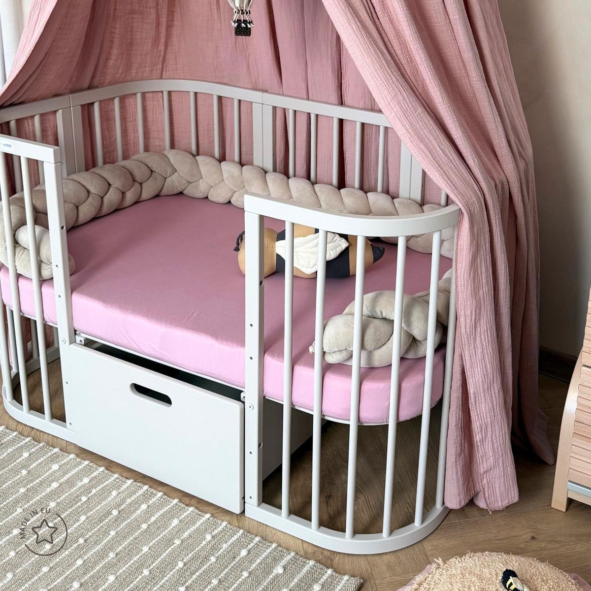 BABY Kokosmatratze 7in1 - Weiß, Naturmaterialien/Textil (73/123cm) - waldin