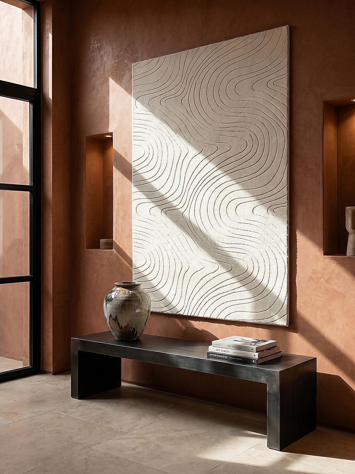 KURZFLORTEPPICH Antirutsch Abstrakt DALAR Polypropylen Creme 140 x 200 cm - Beige, Textil (140/200cm) - KADIMA DESIGN