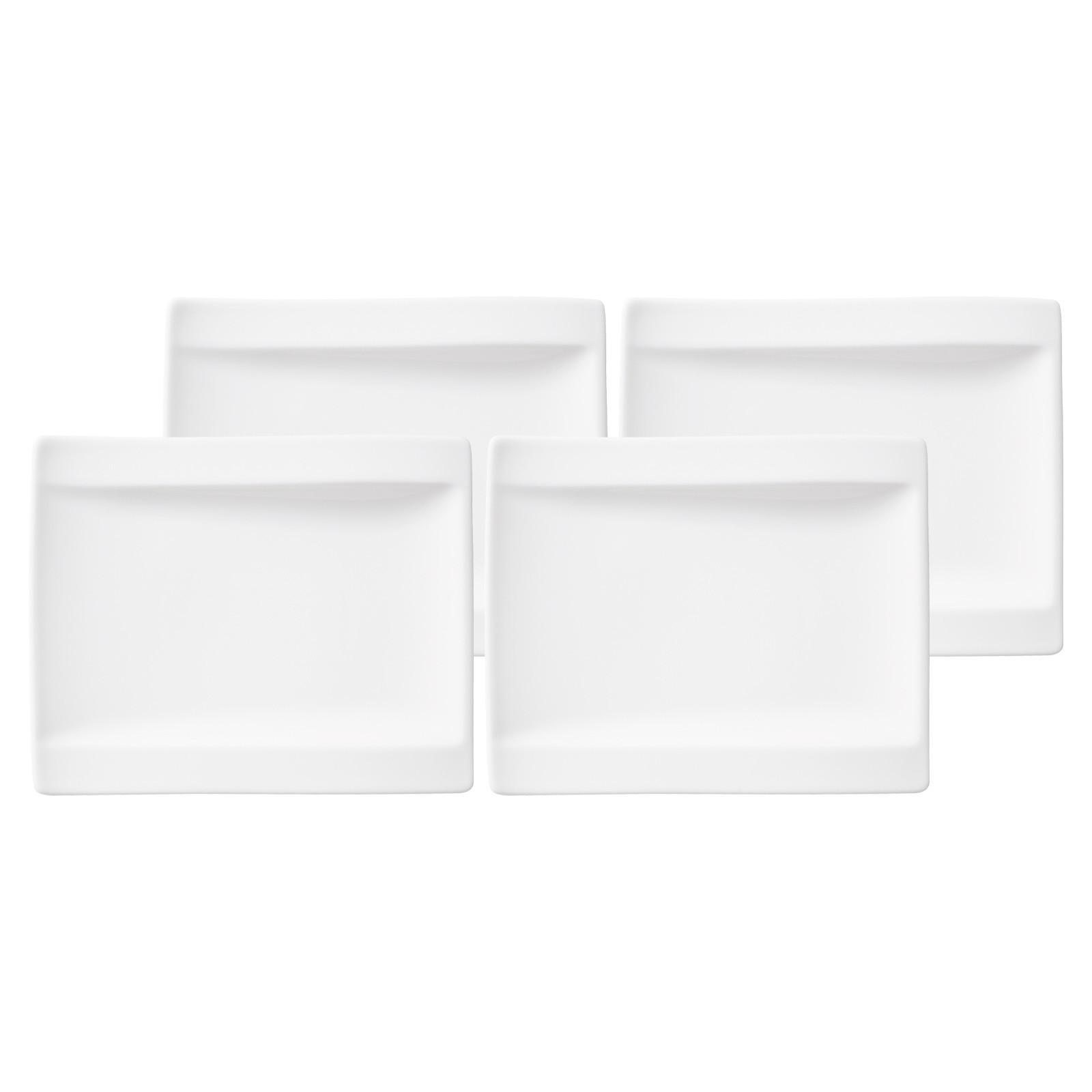 BROTTELLER NewWave weiß 18 x 15 cm 4er Set - Weiß, Keramik (1cm) - Villeroy & Boch