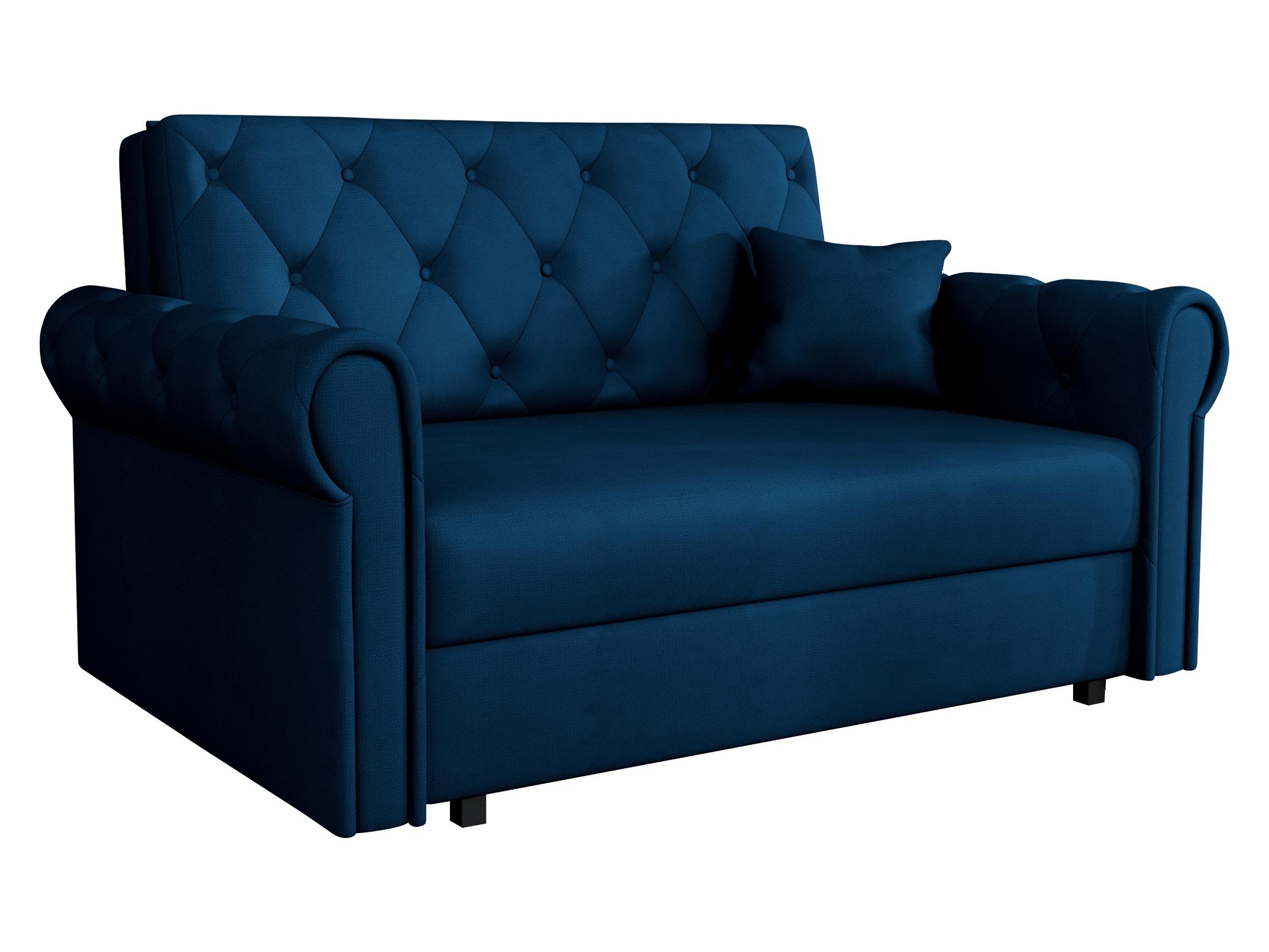SCHLAFSOFA Viva Roma II - Blau/Schwarz, Holz/Textil (148/85/98cm) - MIRJAN24