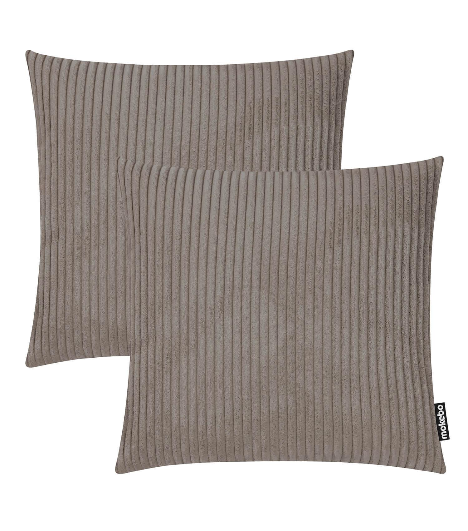 DEKOKISSEN SET Die Kuschelbuddies - Taupe, Textil (45/45cm) - Mokebo