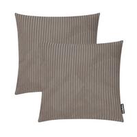 DEKOKISSEN SET Die Kuschelbuddies - Taupe, Textil (45/45cm) - Mokebo