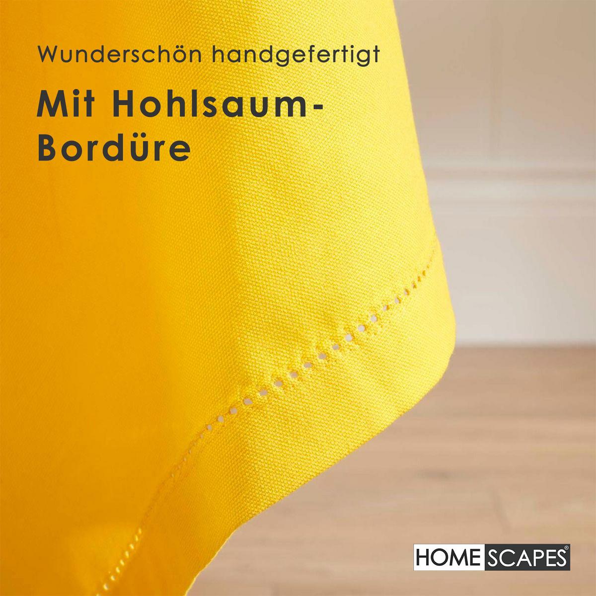 TISCHDECKE gelb 178/300 cm, 100% Baumwolle - Gelb, Textil (178/300cm) - Homescapes