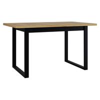 ESSTISCH Ikon III M - Schwarz/Eiche Artisan, Holzwerkstoff/Metall (80/140/79cm) - MIRJAN24