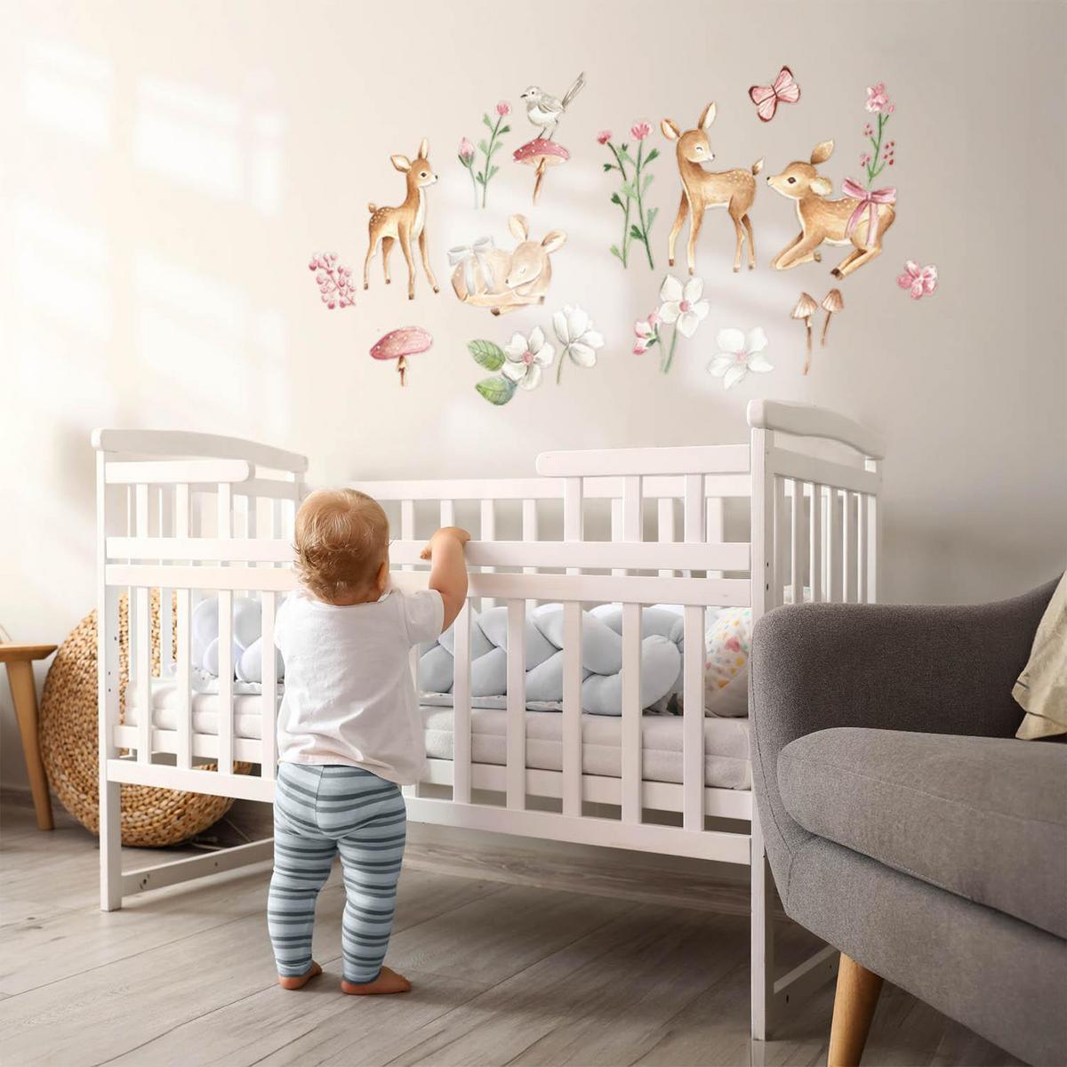 WANDAUFKLEBER 60x89cm - Waldtiere - Multicolor, Kunststoff (60/89/0.1cm) - Wallfluent