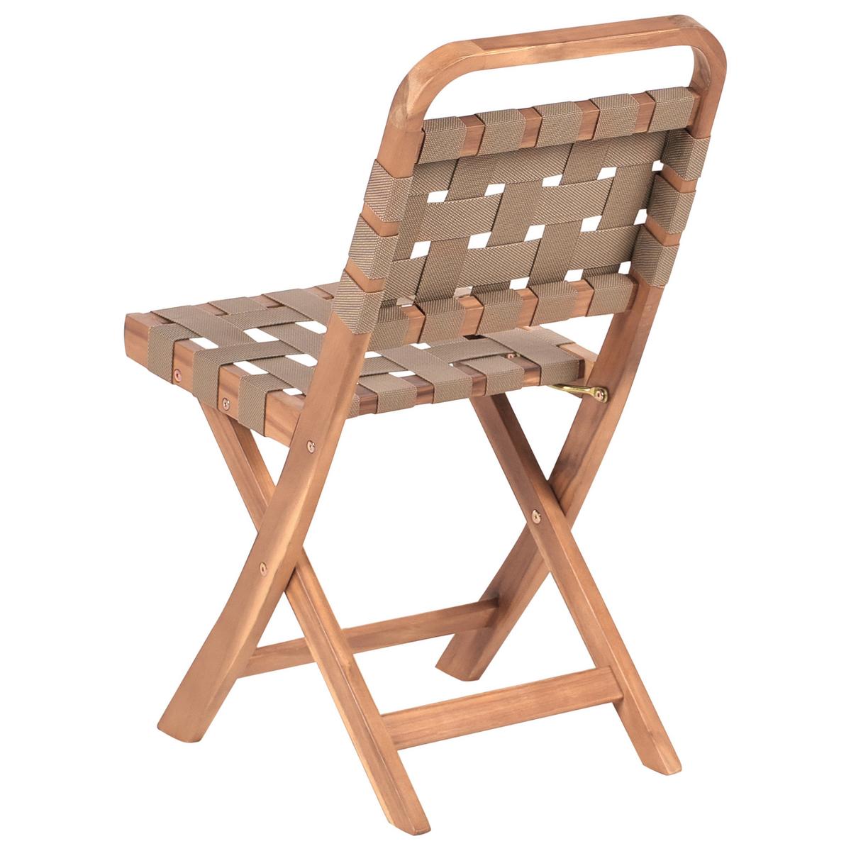 BISTRO-SET klappbar zertifiziertes Akazienholz Braun Calciano - Braun, Holz - Beliani