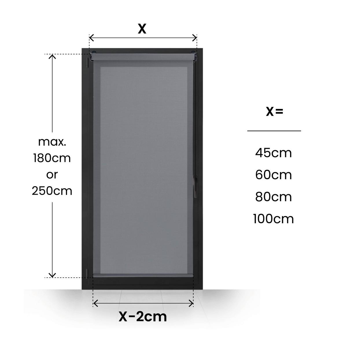 SCREEN-ROLLO Plus Easyfix Dunkelgrau 100x180 - Graphitfarben, Kunststoff (100/180/1cm) - STORESDECO