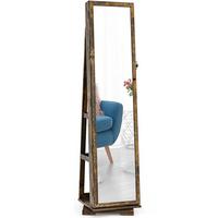 SCHMUCKSCHRANK 161cm Braun - Braun, Holz (39/161/39cm) - COSTWAY