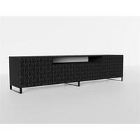 LOWBOARD ROVA 200/41/40 cm, Stand-TV-Schrank Schwarz - Schwarz, Holzwerkstoff (200/41/40cm) - MASSENO