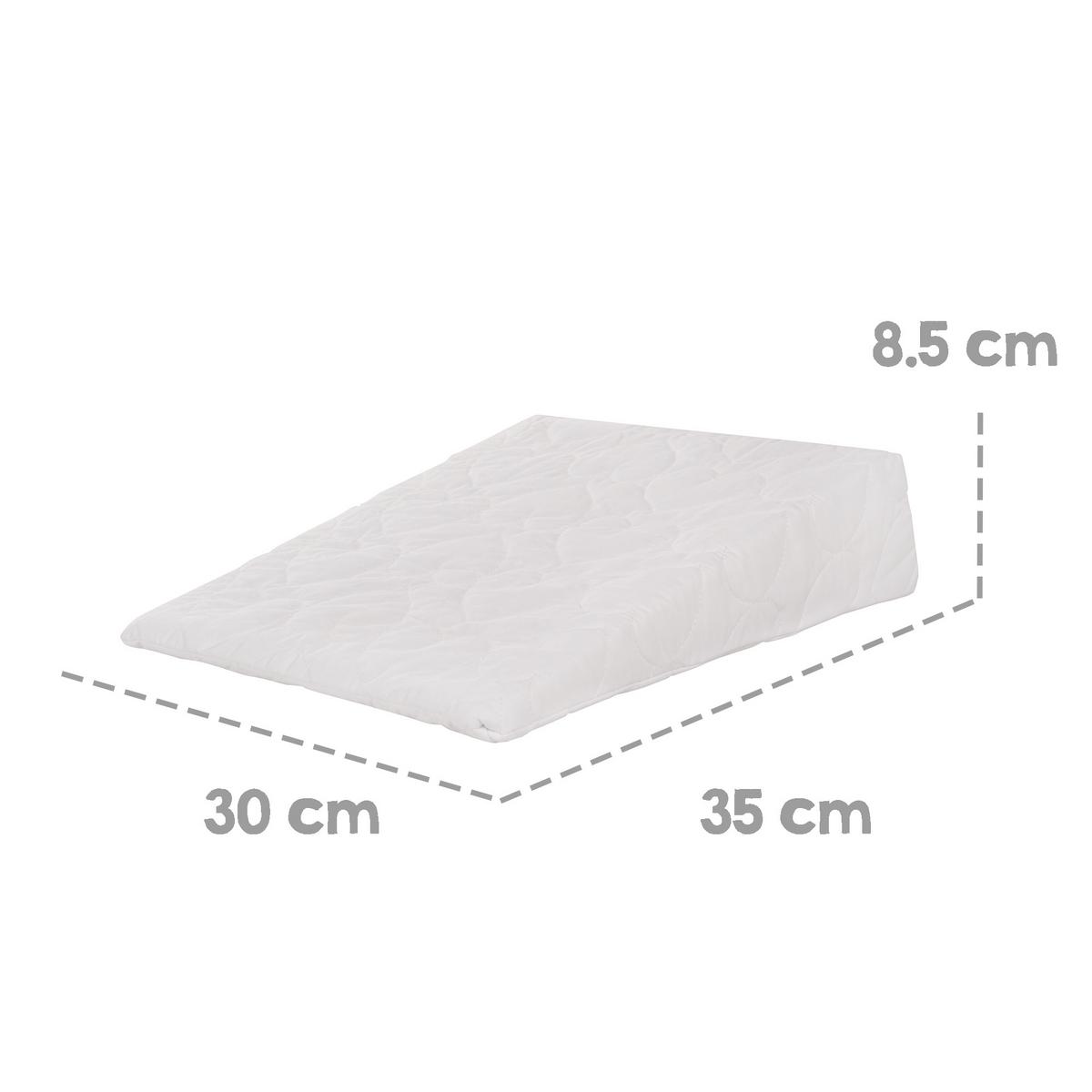 KEILKISSEN 30 x 35 cm - Höhe 85cm - Weiß, Textil (35/30cm) - Roba