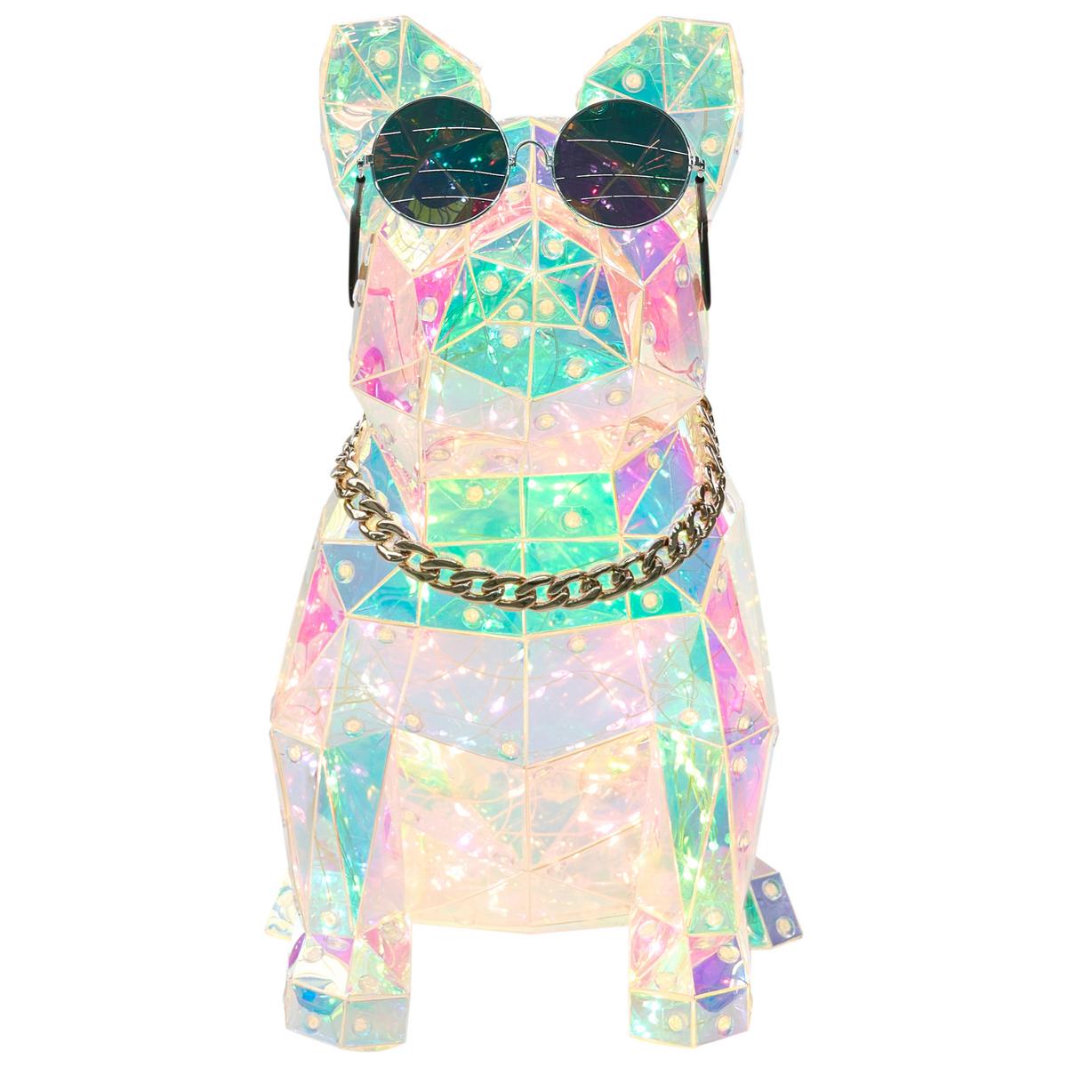 LED-DEKORATION Hund Bunt Jonku - Multicolor, Kunststoff (21/22/33cm) - Beliani