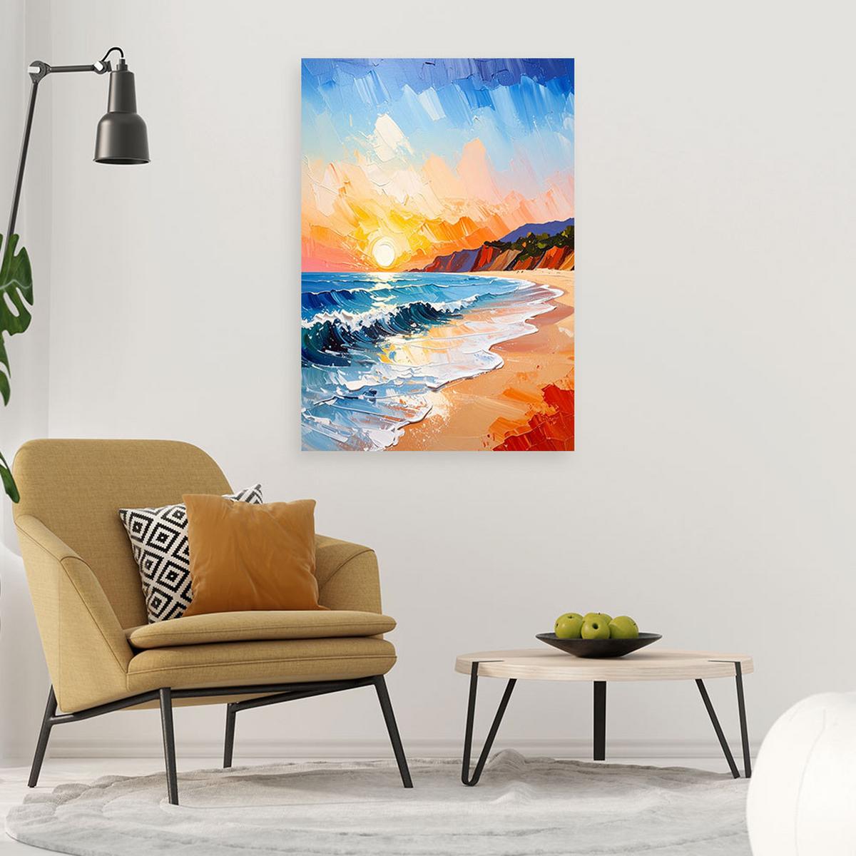 LEINWANDBILD Landschaften 70x100cm - Multicolor, Textil (70/100cm) - Feeby