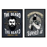 POSTER Set Mit 2 Deviste Immer Barba A4 Rahmenlos - Klar, Papier (29.7/5/21cm) - Nacnic