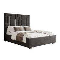 POLSTERBETT BRIGITTE SILVER mit Bettkasten 160x200 cm Element 01 - Anthrazit, Textil (160/200cm) - Lookway