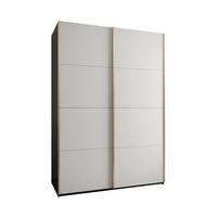 SCHWEBETÜRENSCHRANK 245,5/180/64 2-türig - Goldfarben/Schwarz, Holz/Metall (180/245/64cm) - Abiks Möbel