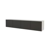 LOWBOARD NOA-2-W 2x100x40x40 cm - Weiß / Schwarz - Schwarz, Holzwerkstoff (200/40/40cm) - ALTDECOR