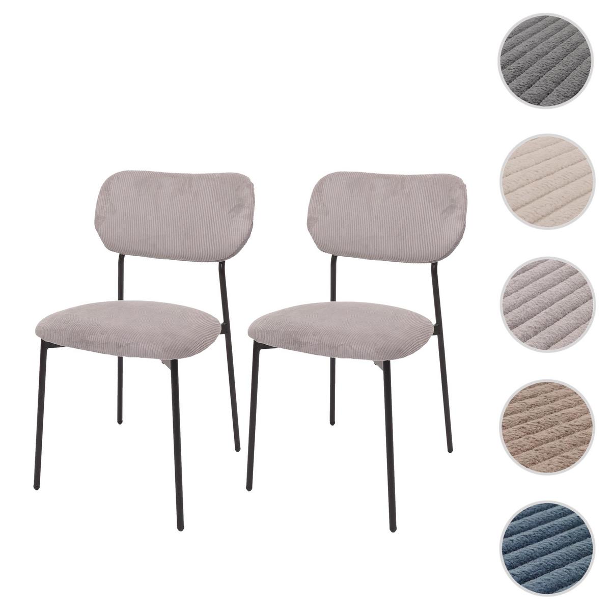 ESSZIMMERSTUHL Hellgrau 2er-Set - Hellgrau, Textil (44/84/52cm) - MCW