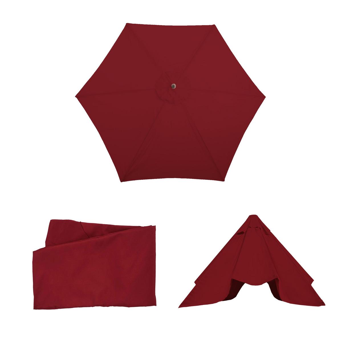 ERSATZ-BEZUG FÜR SCHIRM Bordeaux - Bordeaux, Textil (290/290cm) - MCW