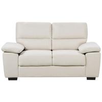 2-SITZER-SOFA hellbeige Vogar - Beige/Schwarz, Textil (156/90/74cm) - Beliani