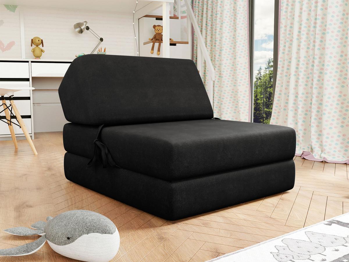 KLAPPSOFA Kevin - Schwarz, Textil (73/58/90cm) - MIRJAN24