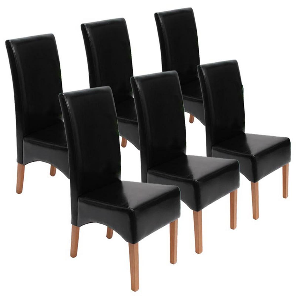 ESSZIMMERSTUHL Schwarz 6er-Set - Schwarz, Holz (44/102/54cm) - MCW