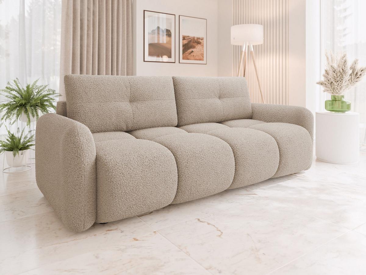 SCHLAFSOFA Sandy - Kaschmir/Schwarz, Holz/Kunststoff (232/94/121cm) - MIRJAN24