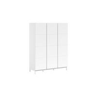 KLEIDERSCHRANK MDF Kiefer weiß 3 Türen Wäscheinteilung robust stabil - Weiß, Holz (149/196/58cm) - 58aufmkessel