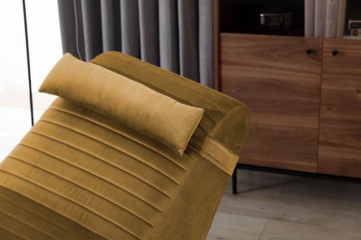 RELAXLIEGE Abramo In Kronos - Currygelb, Holzwerkstoff/Textil (73/80/170cm) - Fun Möbel
