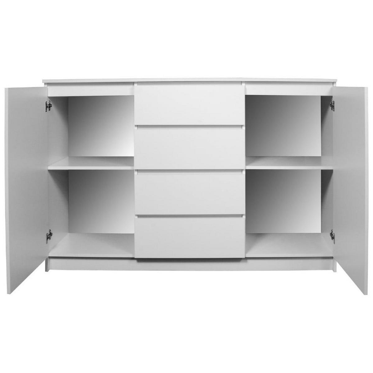 KOMMODE Weiß 99/138/40 - Weiß, Holzwerkstoff (138/99/40cm) - RAUMHIRSCH FURNITURE