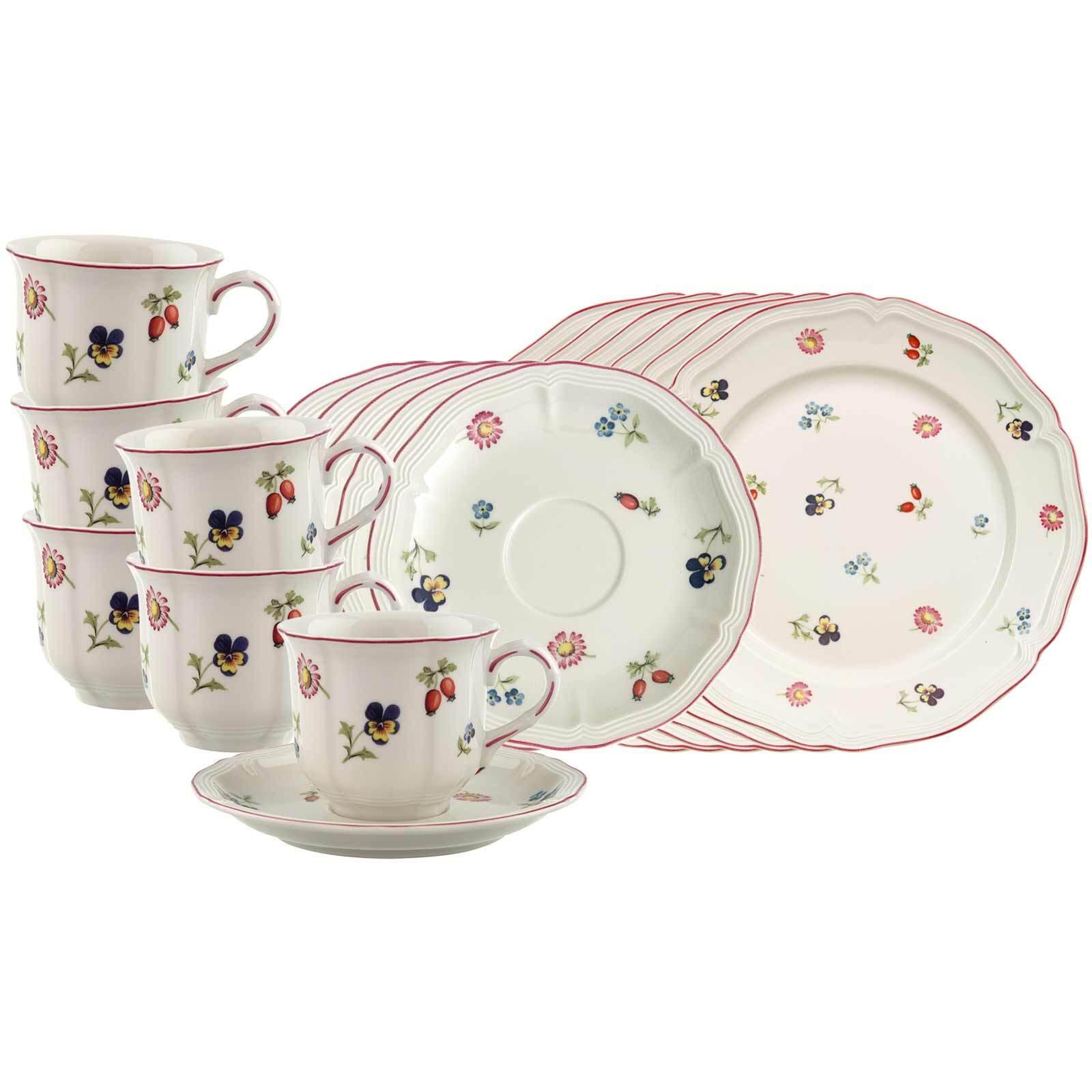 KAFFEESERVICE Petite Fleur bunt 18-tlg. - Multicolor, Keramik (2/2/2cm) - Villeroy & Boch