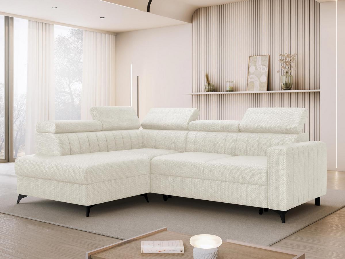 ECKSOFA Milano 2RRLXP, Seite: Links LXP+R+2R - Creme, Holz/Textil (249/195cm) - MIRJAN24