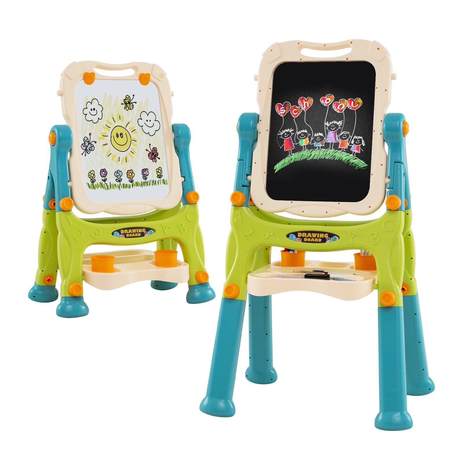 KINDERTAFEL Mehrfarbig - Blau/Multicolor, Kunststoff (61/109/48cm) - COSTWAY