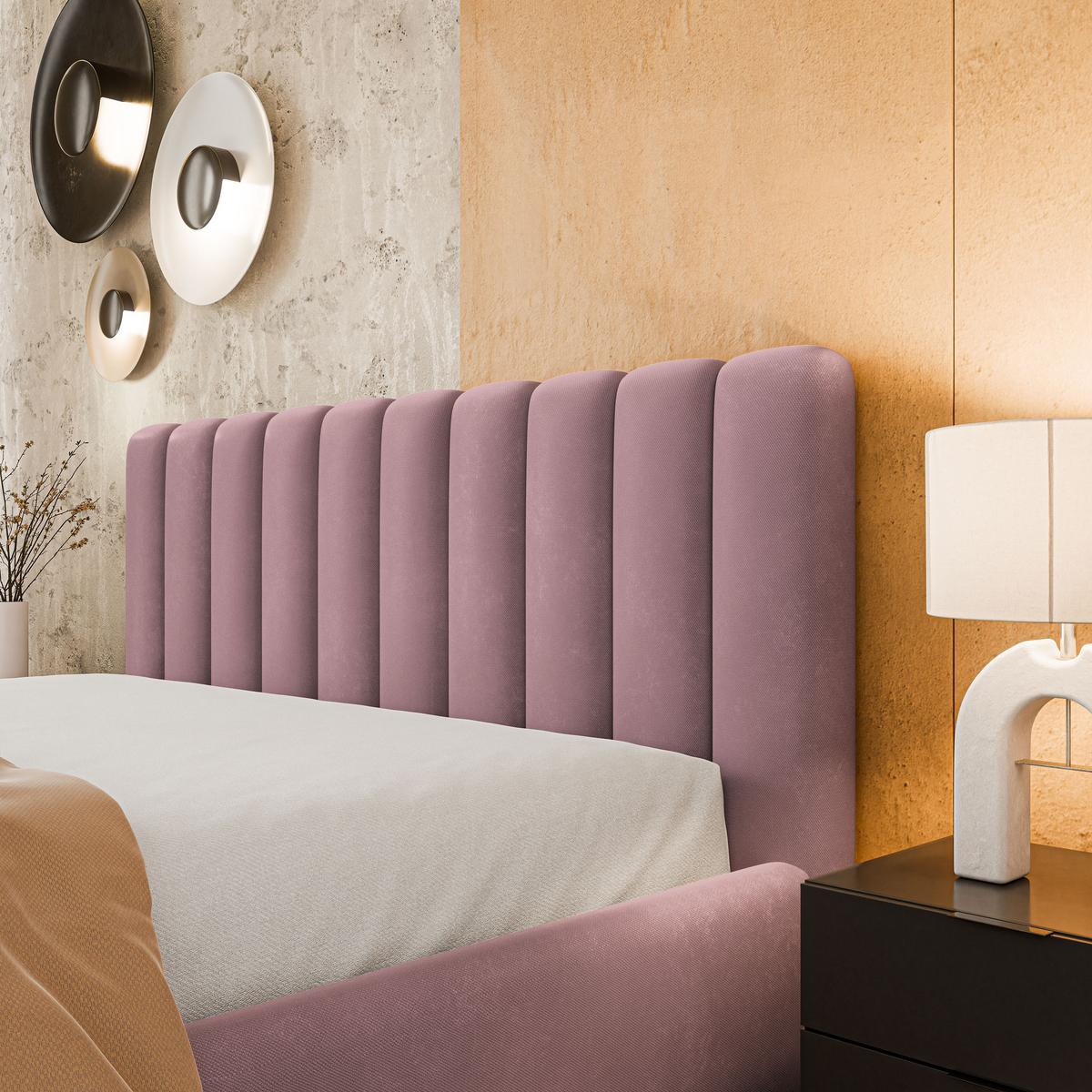 POLSTERBETT DINESE 200x200 cm mit Bettkästen - Rosa - Pink, Holz (200/200cm) - MASSENO