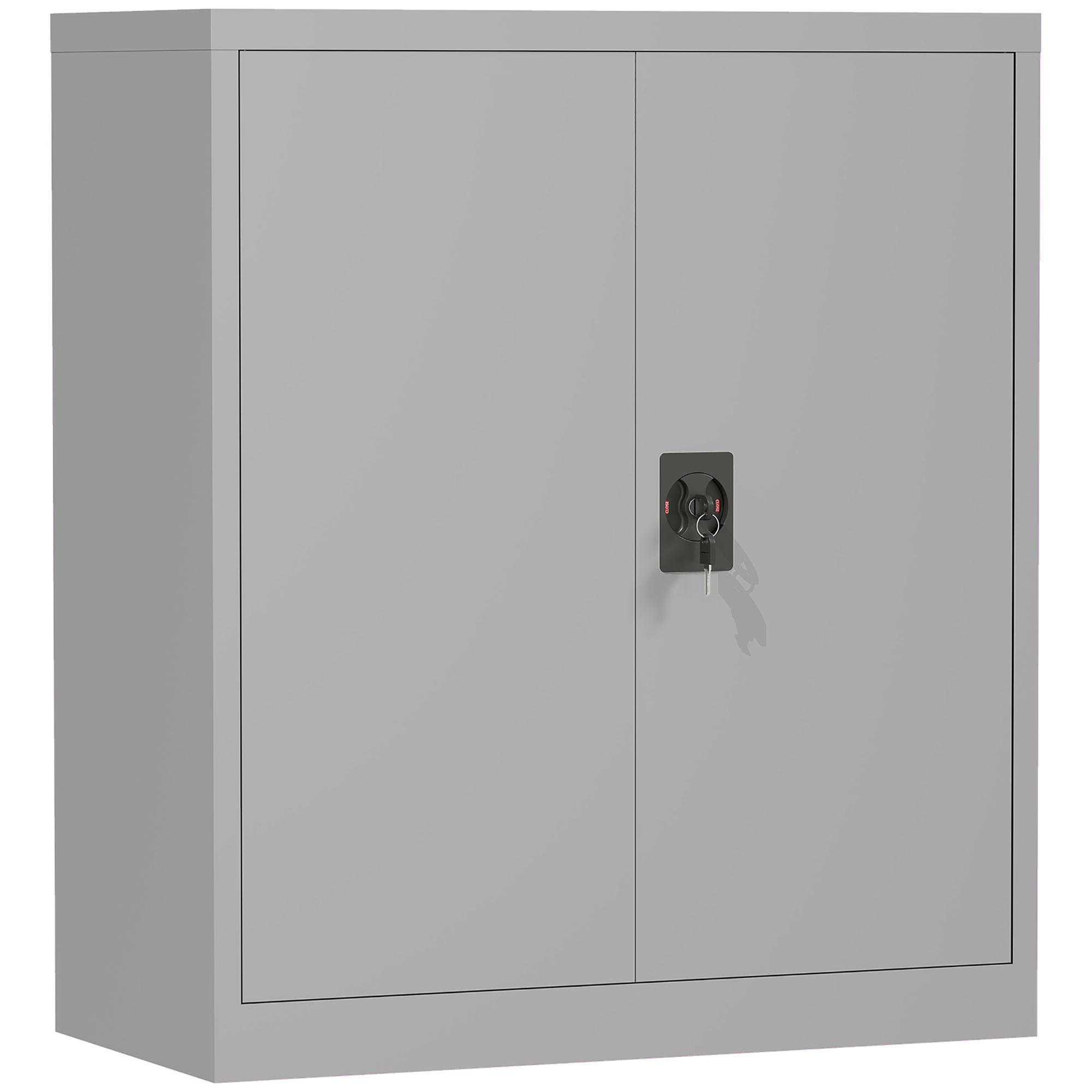 AKTENSCHRANK kaltgewalzter Stahl grau - Grau, Metall (40/92.5/80cm) - Vinsetto